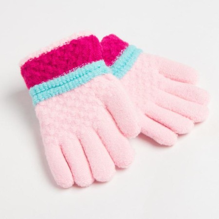 Children's gloves minku colored, col. Light pink, 15 rr (15 cm)-1