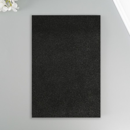 Foamiran adhesive "Black shine" 2 mm format A4 (set of 5 sheets)-1