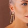 Hanging earrings "Fantasy", color gold, 7.3 cm