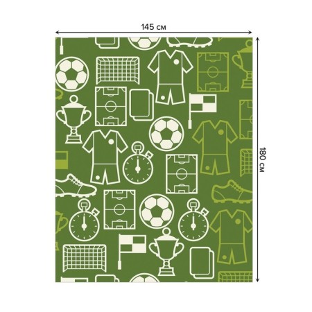 The tablecloth "Football Attributes", rectangular, Saten, size 145x180 cm-1