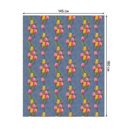 The tablecloth “Spring flowers”, rectangular, Saten, size 145x180 cm-1