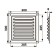 Ventilation grate Zein luxury RM3030s, 300 x 300 mm, with a grid, metal, gray
