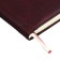 The diary is low, a solid cover of leatherette with foam rubber, thermo embossing, perforation, lies, cream block 70 g/m2, brown