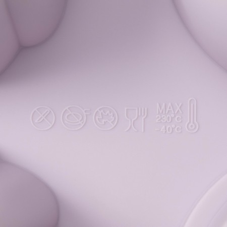 Baking uniform “Puding”, silicone, 6 cells, 29.3 × 17 × 4.5 cm, lilac color-5