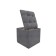 Puff with a lid and weighting, 400 × 400 × 420 mm, Savana plus matting, Ash color