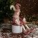 New Year's Jester "In an elegant suit" Music moves his head, 46 cm, lilac