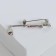 Brooch "syringe" Medical, red color in silver