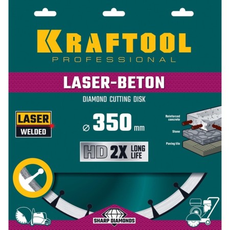 Diamond disk Kraftool 36686-350, 10 x 3.2 mm, d = 25.4 mm, 350 mm-2