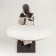 Souvenir Polystone stand "African pair with wicker basket" White 37x20x8 cm