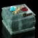Casket "Ural", a coil, with a decorative stone, 6.5x6.5x5.5 cm