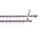 Double-rowing cornice, telescopic 160-300 cm, quinel "Ferge", color steel