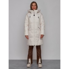 Coat insulated winter female, size 46, beige color