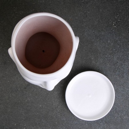 Pot - Organizer "Head" White, 3l/ 21x19cm-3