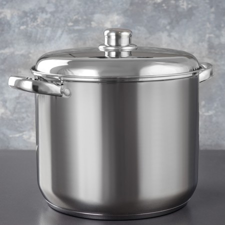 Stainless steel pan Magistro Grande, 8.9 liters, metal cover, capsule, induction