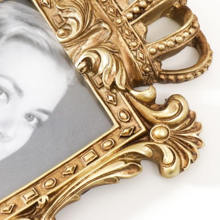 Photo frame Polystone 10x15 cm "Crown Emperor" gold 23x15 cm-2