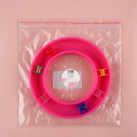 Ring, d = 13.5 cm, with a set of rumps, d = 20 mm, 6 pcs, color mix-4