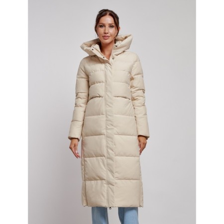 Coat insulated winter female, size 50, beige color-7