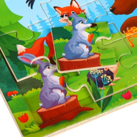 Puzzle "Forest animals", 15 x 11 cm-5