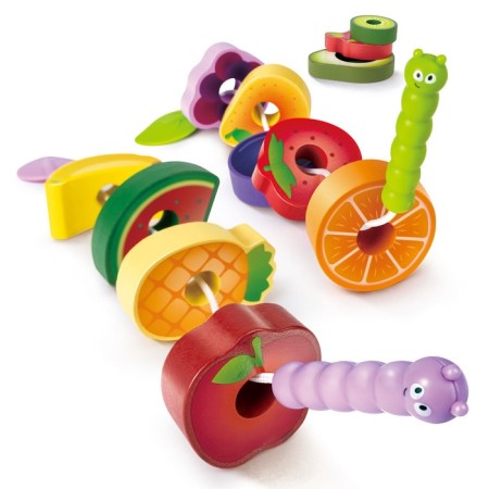 Wooden lacing "Funny caterpillars", 14 items-4