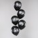 Shar Latex 12 "You can throw out", pastel, set 25 pcs., Black color