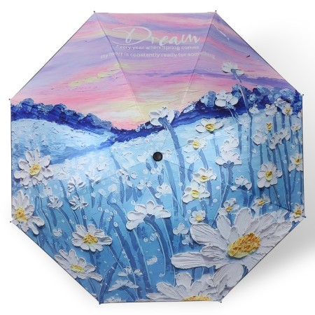 Mechanical umbrella “Nature”, Eponge, 4 additions, 8 spokes, r = 47 cm, color mix-7