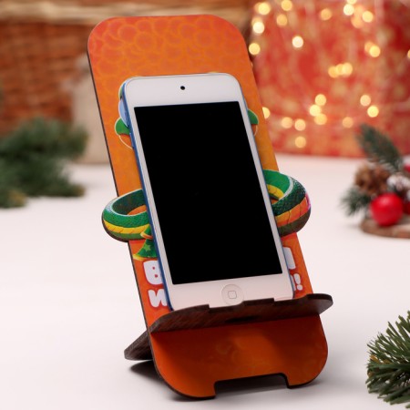 Stand for the phone "Snake 2025. Testoles", 19 x 8cm-2