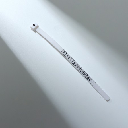 Set for measuring the size of the ring "Ring-heart-aid, sheet", 11.5 × 0.8 × 0.8 cm, white color-6