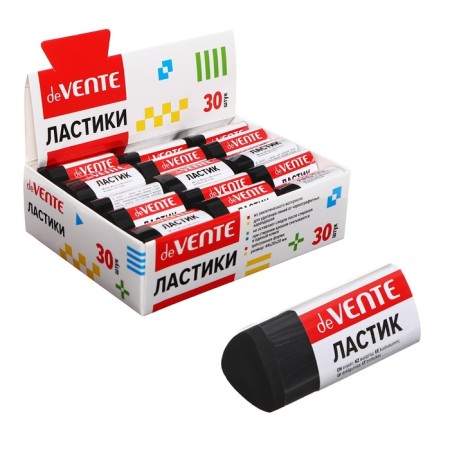 Synthetics Eraser, Devente Black 44 x 20 x 20 mm, three -sided