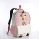 Youth backpack on lightning from textiles, 2 pockets, pink color