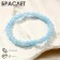 Bracelet ball No. 6 "Quartz Sugar", blue color