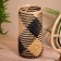 Basket with a covered lid, from bamboo 20x20x42 cm