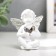Polystone souvenir "Snowthrough angel with crystal heart" mix 5.5x4.7x3.5 cm