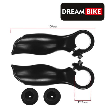 Rogs on the steering wheel Dream Bike, K-14, aluminum, black color