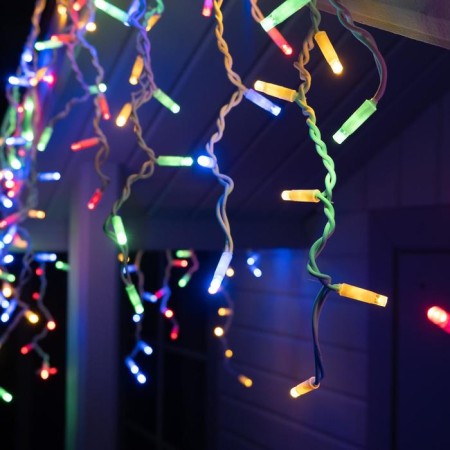Garland "fringe" 3 x 0.6 m, IP65, UMS, white thread rubber, 160 LED, glow of multi, 220 V-2