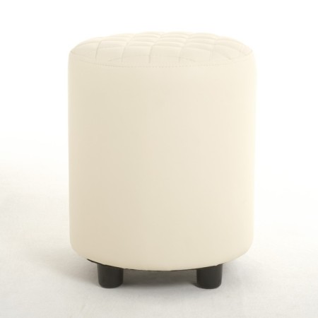 Puff "Yokki", eco -leather cream