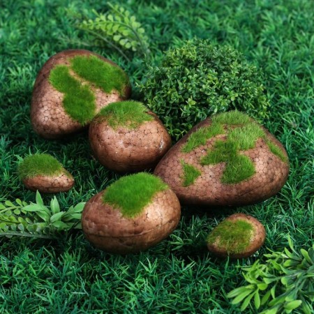 Moss Artificial "Stones", set of 6 pcs., Greengo-2