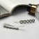 Invisible hair "Jannet" (set 2 pcs) circle, 6.5 cm, silver