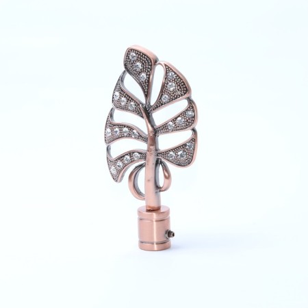 Tips "Diamond Leaf", 2 pcs, d = 16 mm, color copper