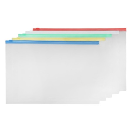 A set of paces-converts on the A4 ZIP-Molniya, 150 μm, Calligrata, with color lightning, transparent, 10 pieces, mix-1