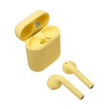 Wireless headphones Luazon i12, TWS, BT 5.0, 35/300 mAh, sensor, matte, yellow