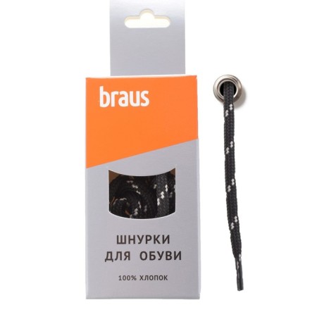 Braus laces, tracking, black-beige, 120 cm