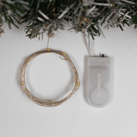 Garland “thread” 2 m dew, ip20, silver thread, 20 led, yellow glow, CR2032x2-1