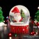 Souvenir Polystone Water Ball "Grandfather Frost with a Christmas tree" 4.5x4.5x6.5 cm