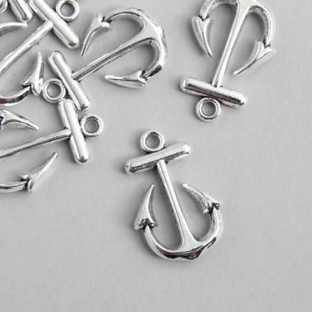 Decor for creativity Metal "Anchor" silver 2.3x1.5 cm