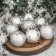 Set of balls plastic D-6 cm, 8 pcs "Pearl Orion" silver