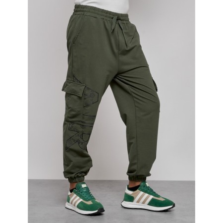 Joggers men's, size 56, khaki color-8