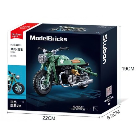 Designer motorcycle Sluban Model, 215 parts, 6+-4