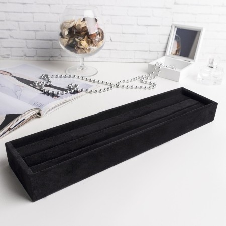 Stand for rings 2 stripes, 35 × 10 × 3 cm, black color-1
