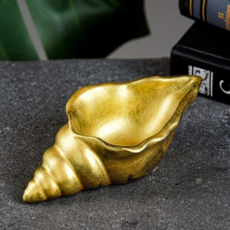 Kashpo - Organizer "Shell" Elevated gold, 13x6x3cm