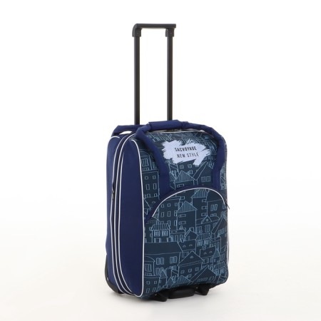 Small Small 20 "with a bag, a lightning department, an external pocket, with an extension, the color is blue-2